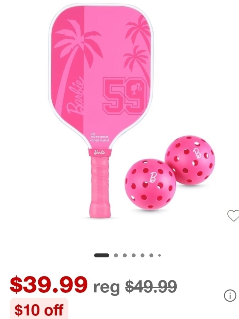 Pickleball Set (Barbie themed)